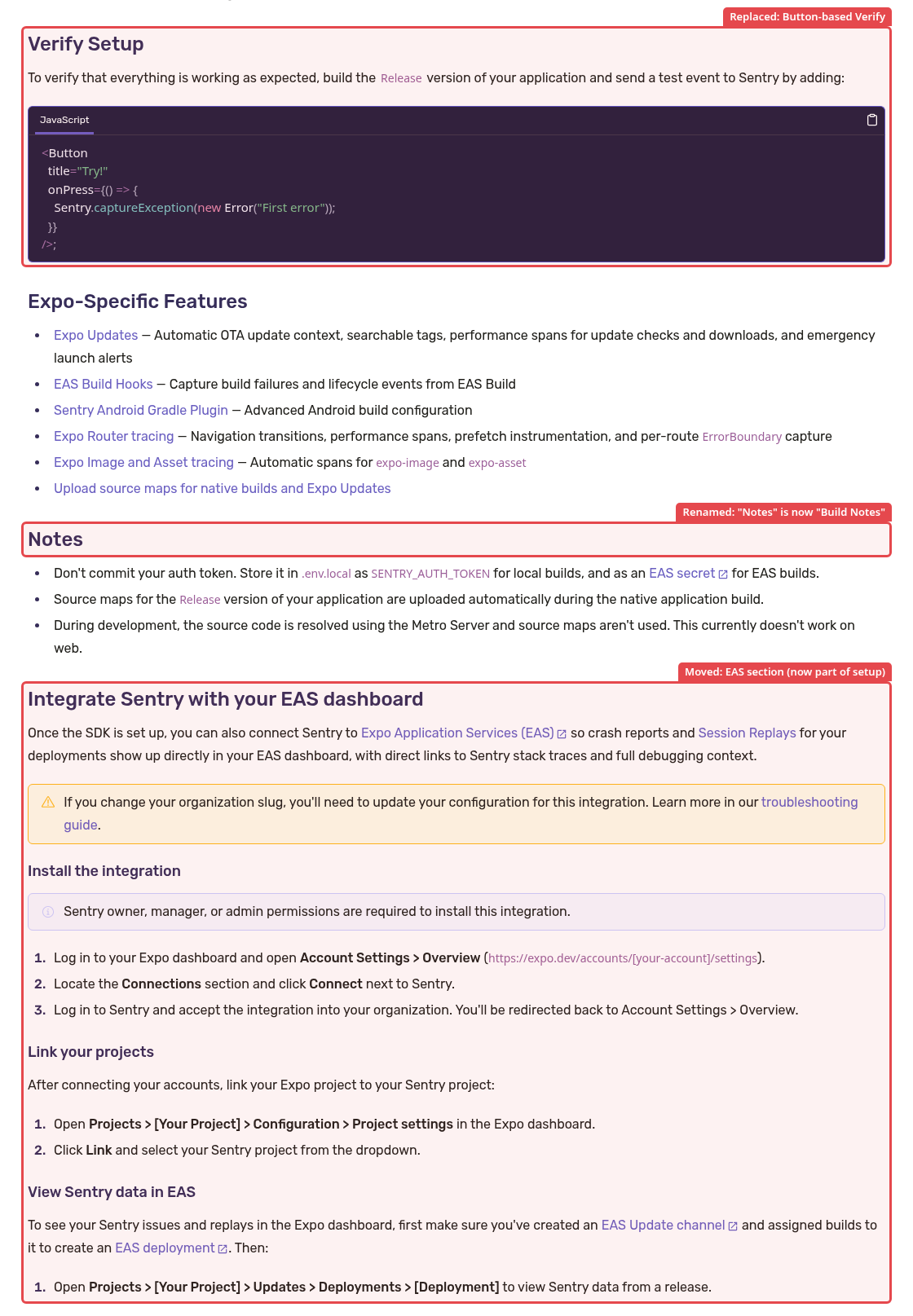 Before: Expo verify and EAS